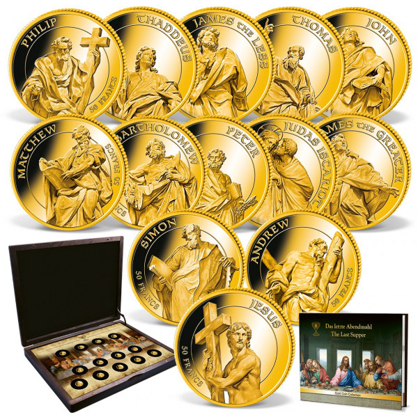 Kompletní sada 13 zlatých mincí "Poslední večeře Páně" CZ_1739225_1